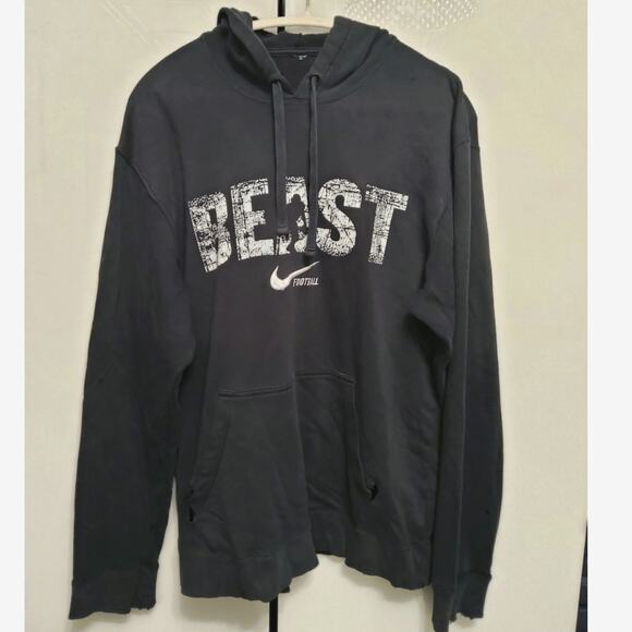 ⏳Nike Beast hoodie Thrashed broke in soft faded distressed holes size Men's L - Picture 1 of 11